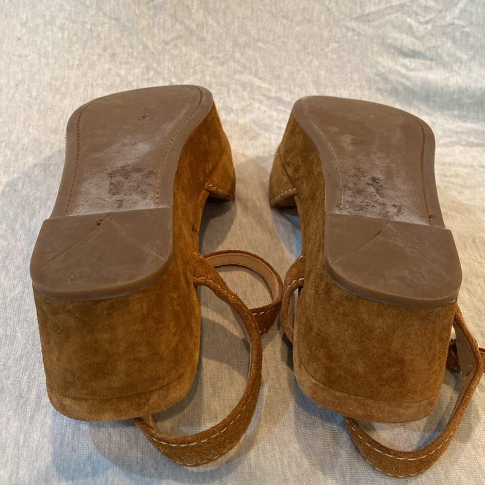 Prada brown suede platform sandals w adjustable ankle strap VGUC EU 37 - Picture 10 of 16